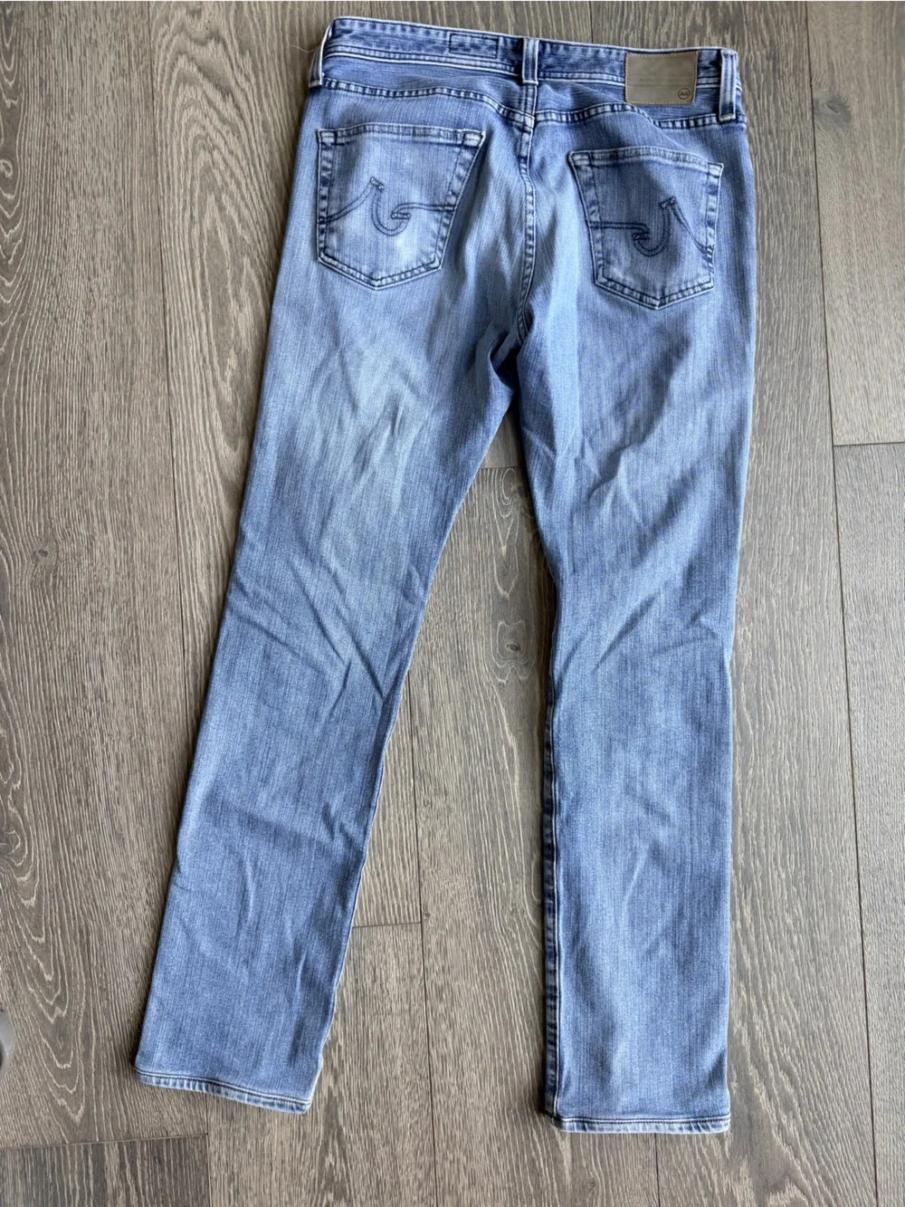 AG Jeans Adriano Goldschmied Denim 30 Straight Leg Jean Light Wash Size 31 X 34